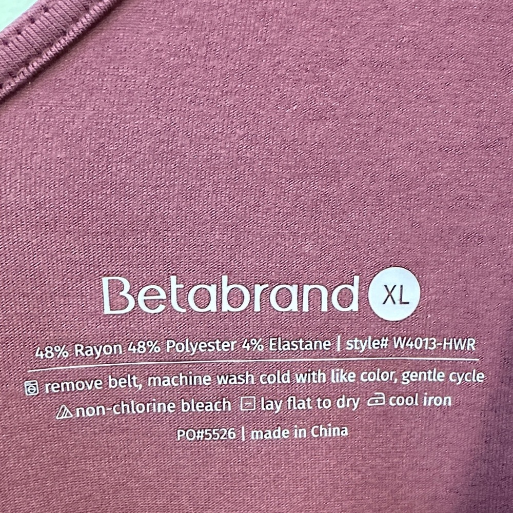 Betabrand Day to Night Mauve Cropped Wideleg Jumpsuit with Tie Waist - Picture 5 of 6